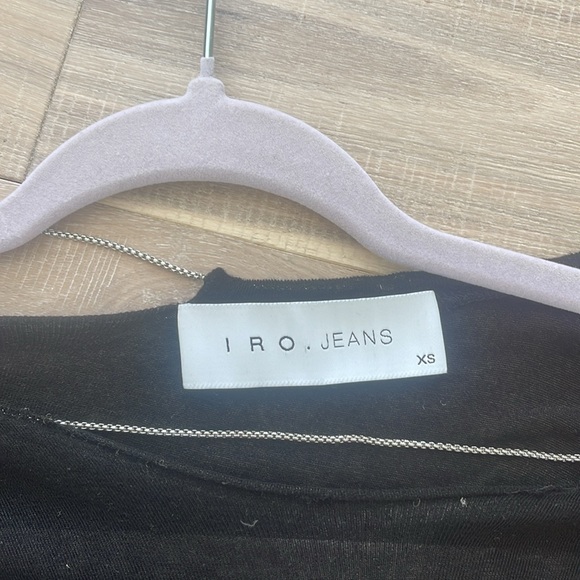 IRO JEANS Tee w/ Silver attached chain - Picture 3 of 6